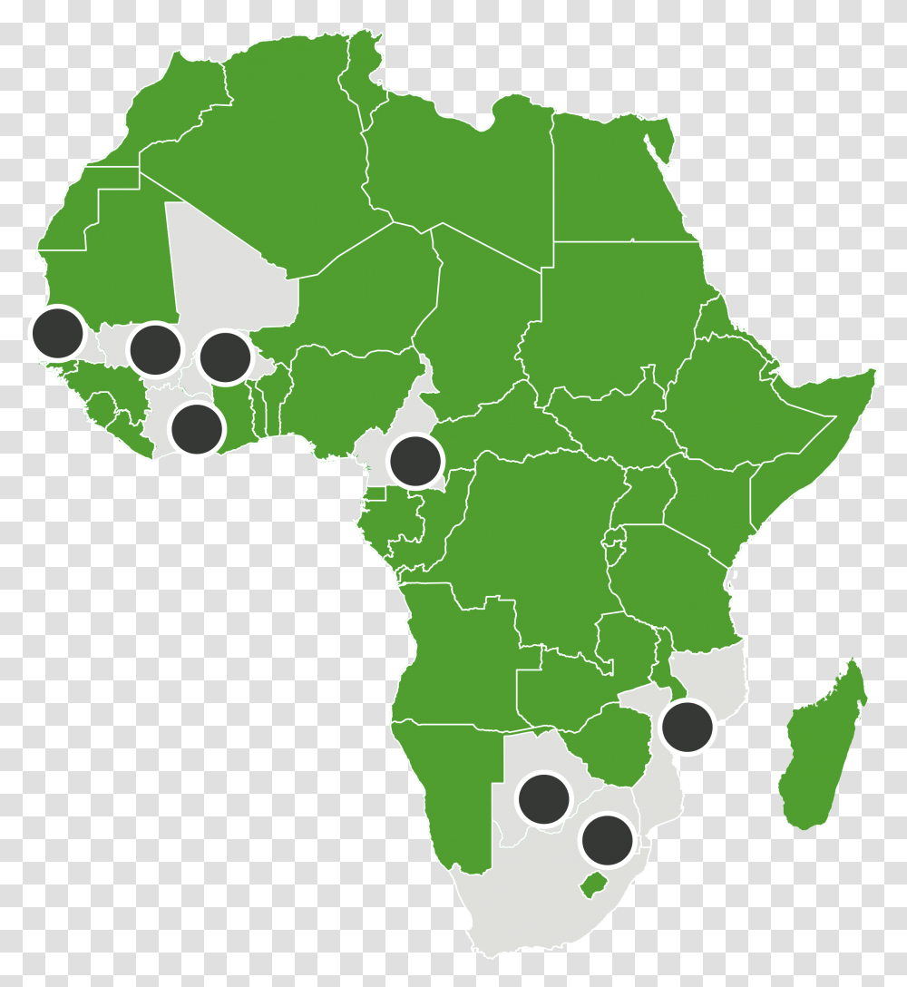 Nigeria In World Political Map Cartoons African Union Members 2018, Diagram, Plot, Atlas, Plant Transparent Png