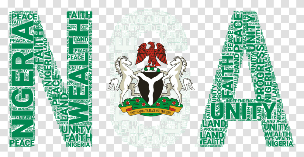 Nigeria Nga State Flag Inspired Word Cluster Unisex Hoodie Language, Logo, Symbol, Trademark, Art Transparent Png