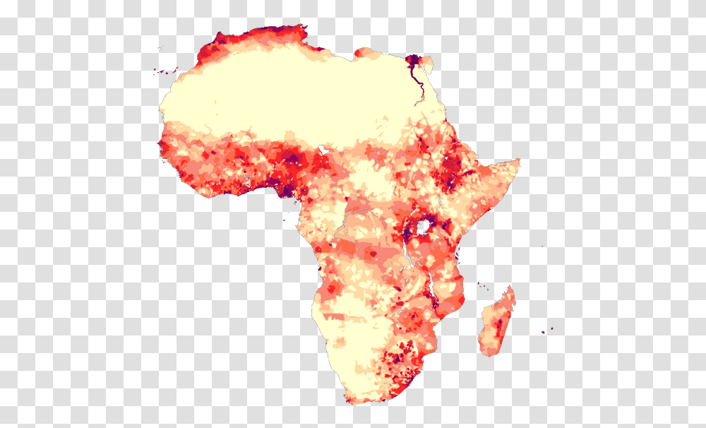 Nigeria Population Heat Map, Diagram, Plot, Atlas, Plant Transparent Png