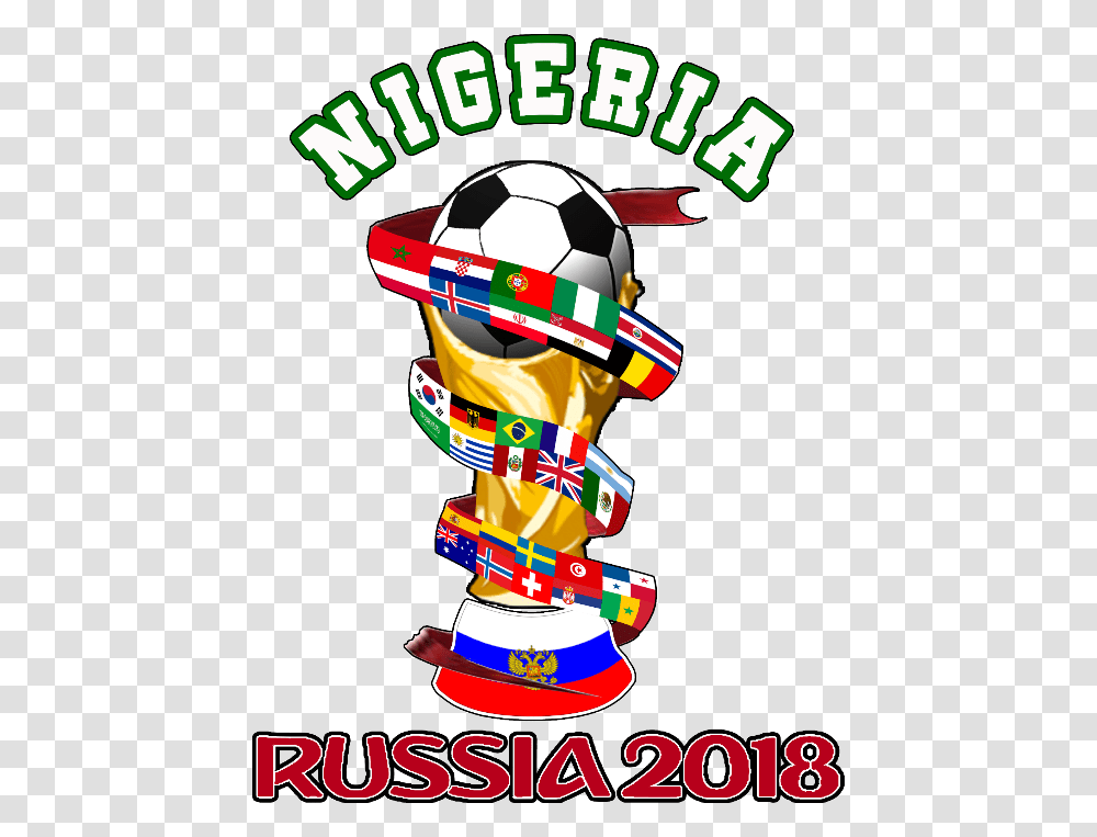 Nigeria Russia Flag Ball Worldcup Worldfootball Egypt In Russia 2018, Apparel, Helmet, Soccer Ball Transparent Png