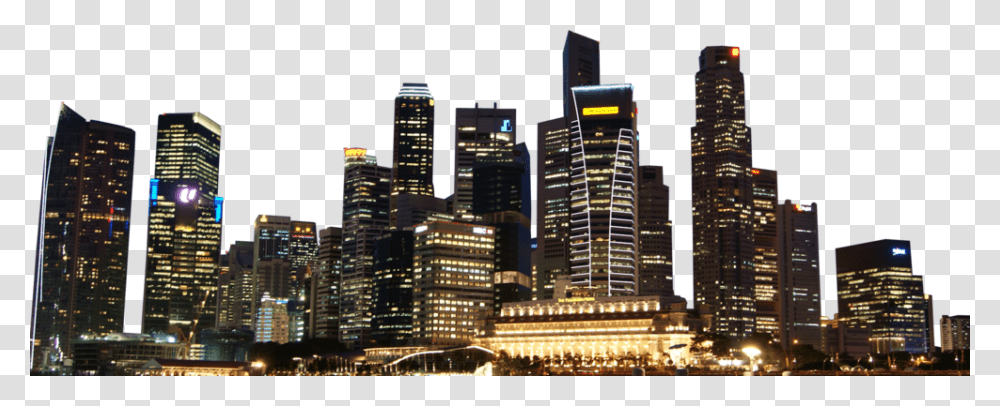 Night City City At Night, Urban, Building, Downtown, High Rise Transparent Png