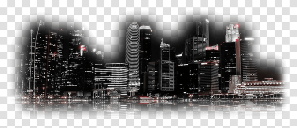 Night City Freetoedit Cityscape, Urban, Building, Town, High Rise Transparent Png