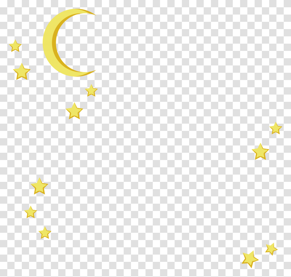 Night Clipart Moon Starts, Floral Design, Pattern Transparent Png