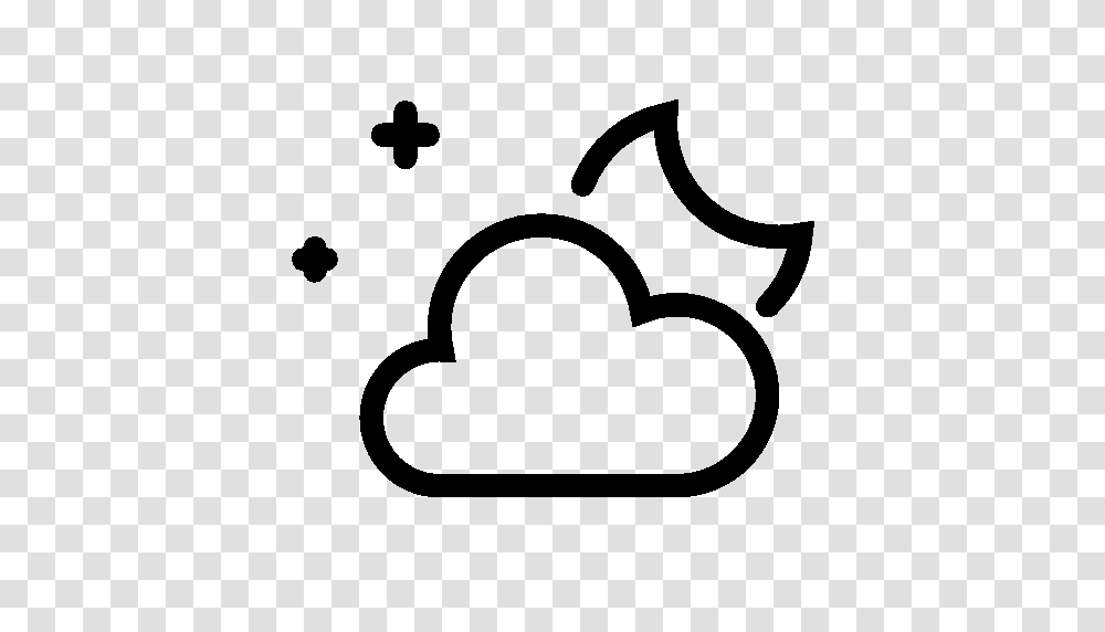 Night Clipart Partly Cloudy, Stencil, White, Texture Transparent Png