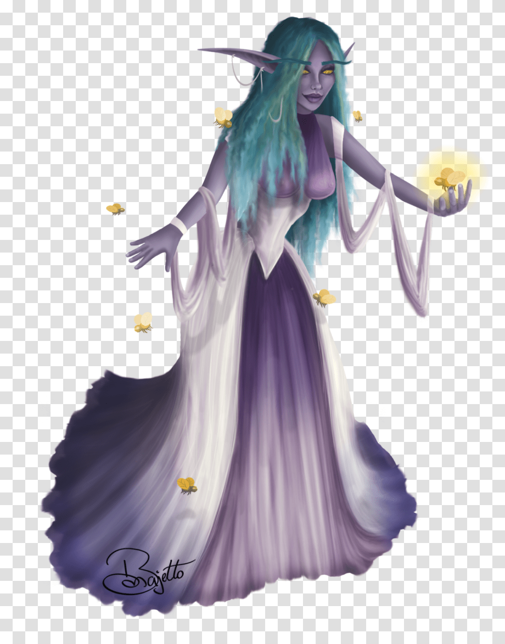 Night Elf Illustration, Person, Wedding Gown Transparent Png