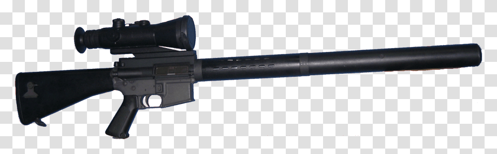 Night Fighting Weapon System Rifle With Nvs Scope Assault Rifle, Gun, Weaponry, Machine Gun, Armory Transparent Png