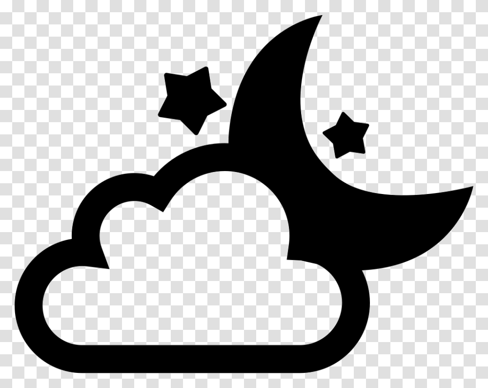 Night Icon Free Download, Stencil, Star Symbol, Silhouette Transparent Png