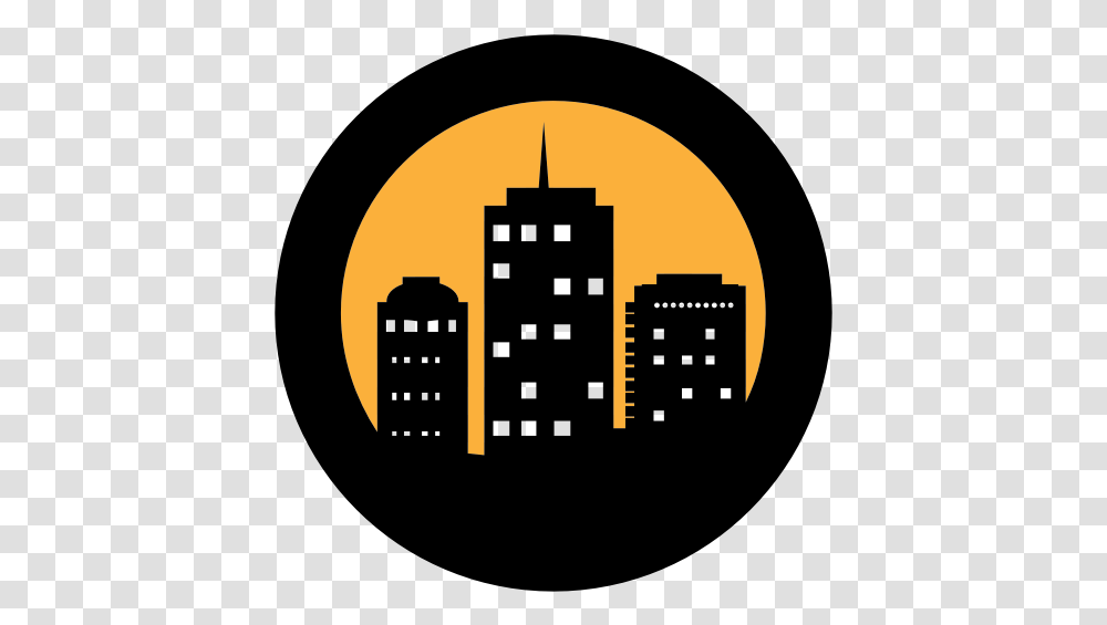 Night In The City Silhouette Gorod Logotip, Pac Man Transparent Png