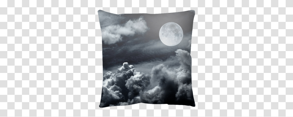 Night Sky With Moon And Clouds Floor Pillow • Pixers We Live To Change Cushion, Nature, Outdoors, Outer Space, Astronomy Transparent Png