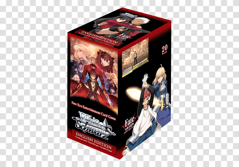 Night Unlimited Blade Works Fate Zero Booster Box Weiss Schwarz, Poster, Advertisement, Person, Book Transparent Png