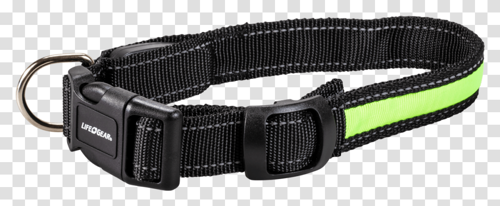 Night Walker Glow Led Usb Rechargeable Pet Collar Large Green Strap, Belt, Accessories, Accessory, Buckle Transparent Png