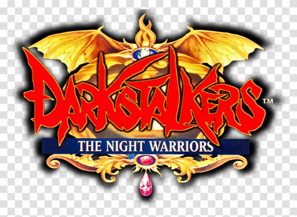 Night Warriors Darkstalkers The Night Warriors Logo, Dragon, Text, Alphabet, Symbol Transparent Png