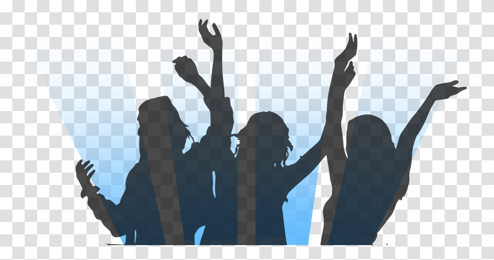 Nightclub People With Their Friends, Silhouette, Outdoors, Flare, Light Transparent Png