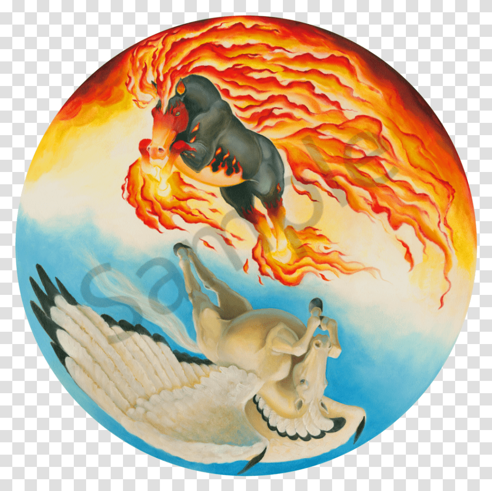 Nightmare And Mesa Pegasus Yin Yang Pegasus Yin And Yang, Astronomy, Outer Space, Universe, Sphere Transparent Png