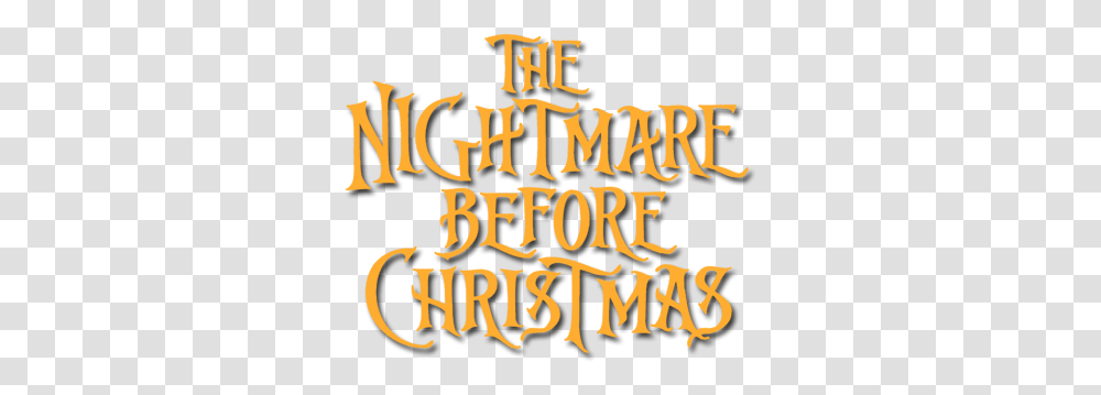 Nightmare Before Christmas Logo Nightmare Before Christmas Movie Logo, Text, Alphabet, Handwriting, Label Transparent Png