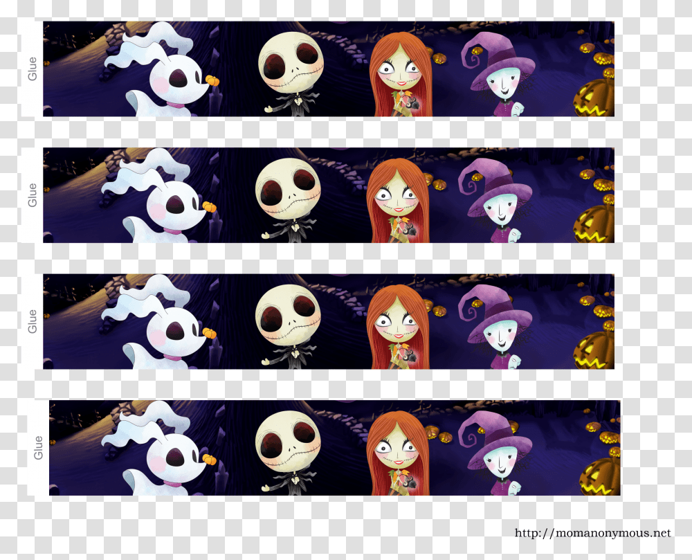 Nightmare Before Christmas Water Bottle Labels Transparent Png