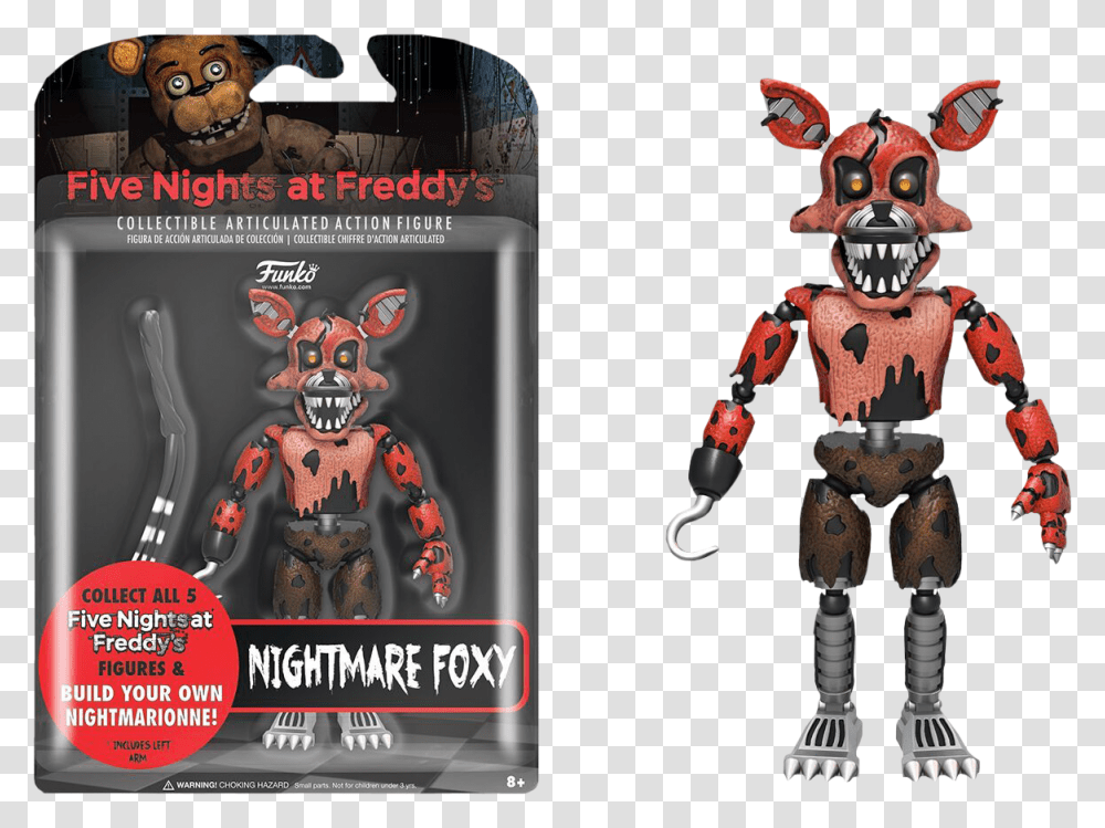 Nightmare Foxy Figure, Robot, Person, Toy, Figurine Transparent Png
