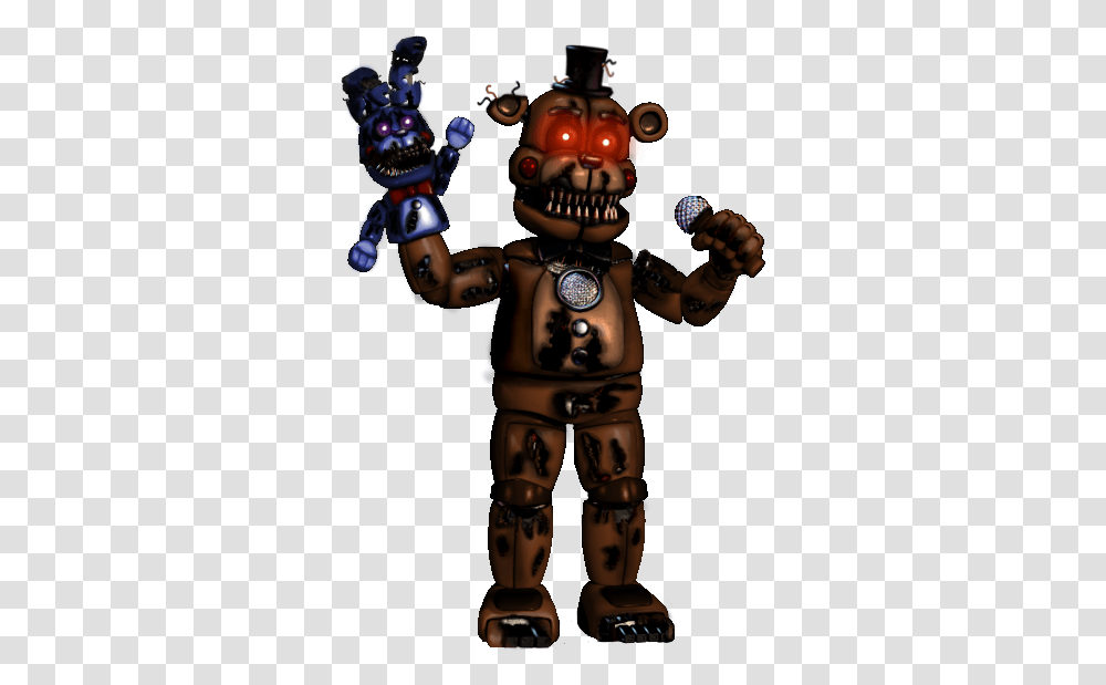 Nightmare Freddy, Robot, Microphone, Electrical Device, Person Transparent Png