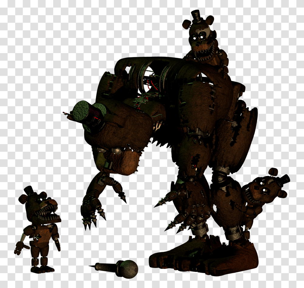 Nightmare Freddy Without Freddles, Robot, Toy, Quake, Apidae Transparent Png