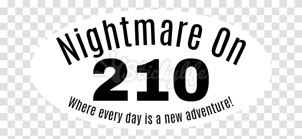 Nightmare On 210 Oval Decal Graphics, Number, Label Transparent Png
