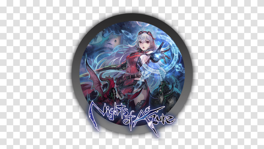 Nights Of Azure Sony Playstation Ps4 Anime Action Rpg Nights Of Azure Icon, Person, Painting, Art, Graphics Transparent Png