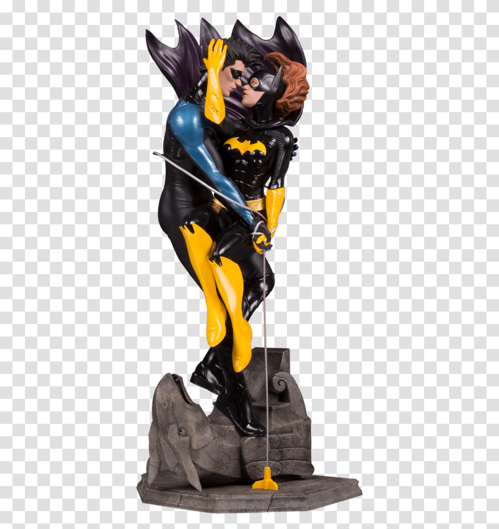 Nightwing And Batgirl Statue Dc Designer Series Nightwing Amp Batgirl By Ryan, Figurine, Toy, Hand, Costume Transparent Png