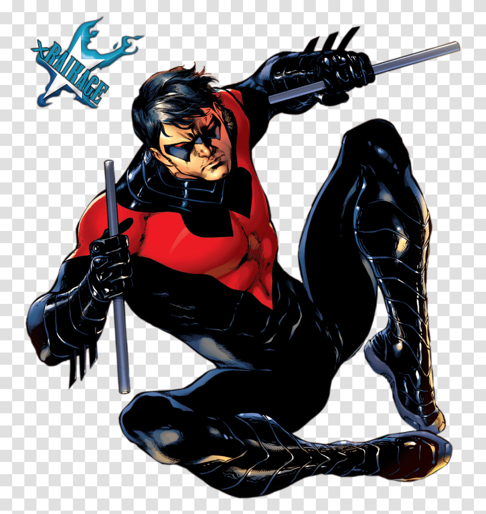 Nightwing Arkham City Download Nightwing New Costume, Person, Human, Book, Comics Transparent Png