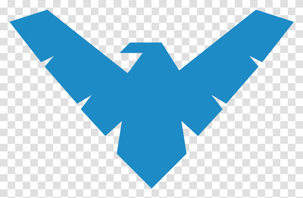 Nightwing Logo Evolution History And Meaning Nightwing Logo, Symbol, Recycling Symbol, Star Symbol, Trademark Transparent Png