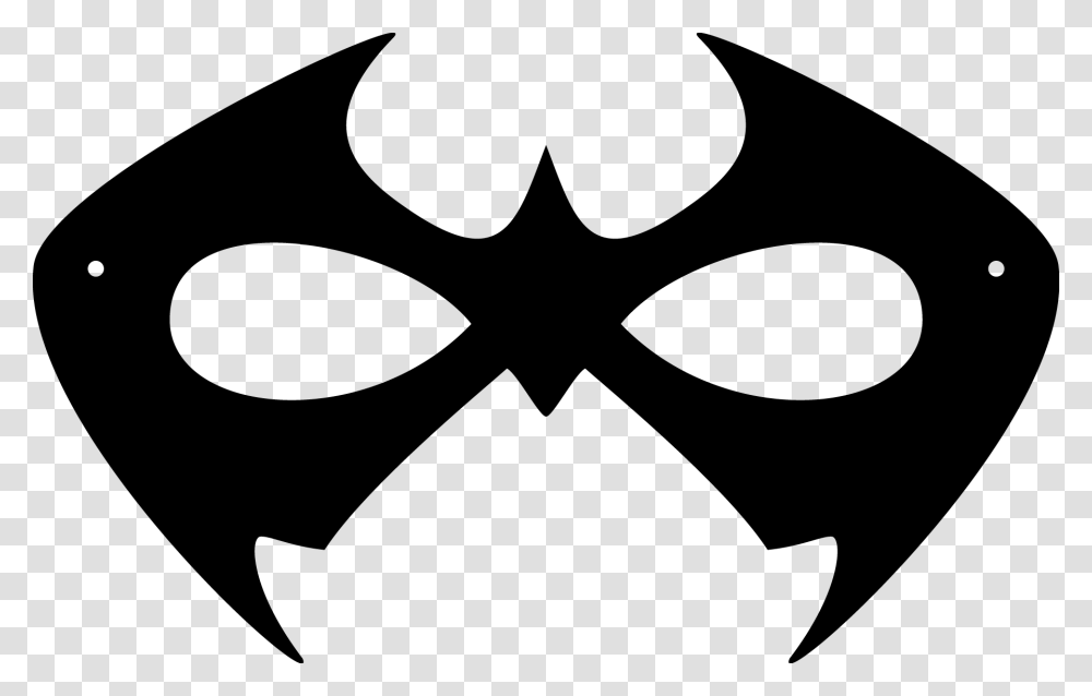 Nightwing Mask Robin Template Costume Nightwing Mask, Batman Logo, Stencil, Axe Transparent Png