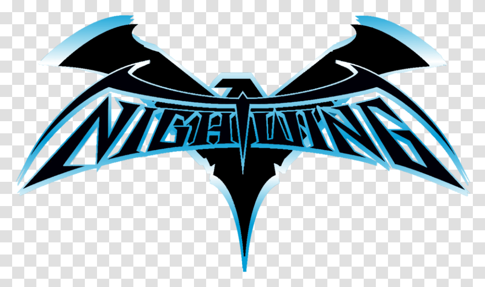 Nightwing Name Logo Nightwing Logo, Kite, Toy, Emblem Transparent Png