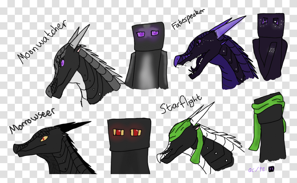 Nightwings As Endermen Enderman Photo 37916481 Fanpop Minecraft Wings Of Fire, Robot, Hand, Claw, Hook Transparent Png