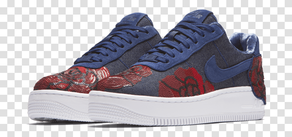 Nike Air Force One Floral Sequin, Apparel, Shoe, Footwear Transparent Png