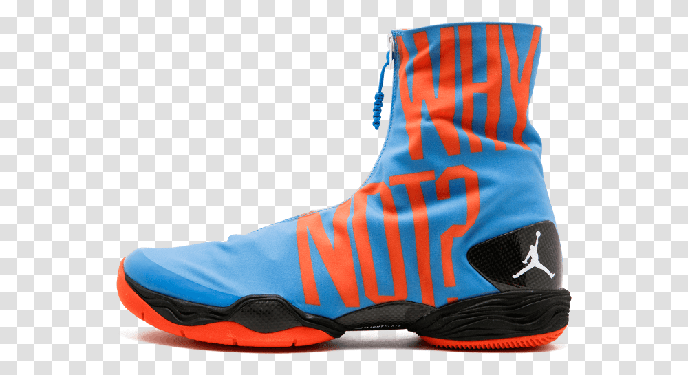 Nike Air Jordan 28 Xx8 Why Not Okc Thunder Thunder Air Jordan, Apparel, Shoe, Footwear Transparent Png