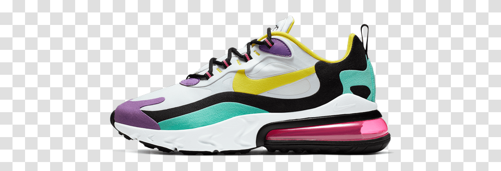 Nike Air Max 270 React, Shoe, Footwear, Apparel Transparent Png