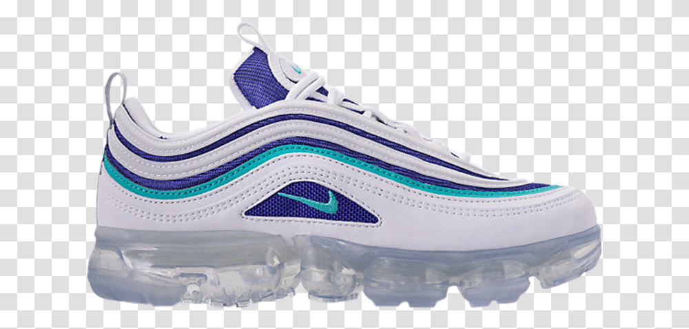 Nike Air Vapormax 97 Gs White Indigo Burst Nike Vapormax 97 Blue White, Shoe, Footwear, Apparel Transparent Png