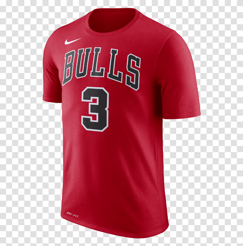 Nike Chicago Bulls T Shirt, Apparel, Jersey, T-Shirt Transparent Png