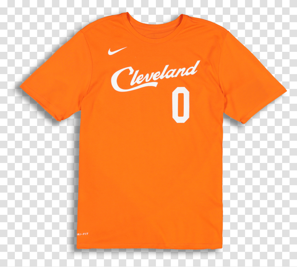 Nike Cleveland Cavaliers Kevin Love 0 City Edition Nba Dri Fit Tee Orange Cleveland Cvb, Clothing, Apparel, T-Shirt Transparent Png