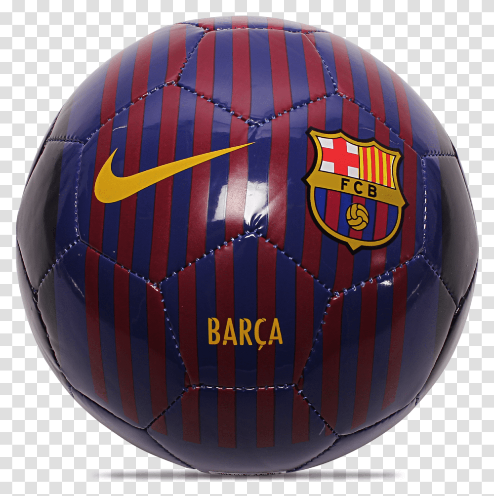 Nike Fc Barcelona Skills Fodbold Deep Royal Blueuniv Fc Barcelona, Ball, Sphere, Helmet Transparent Png