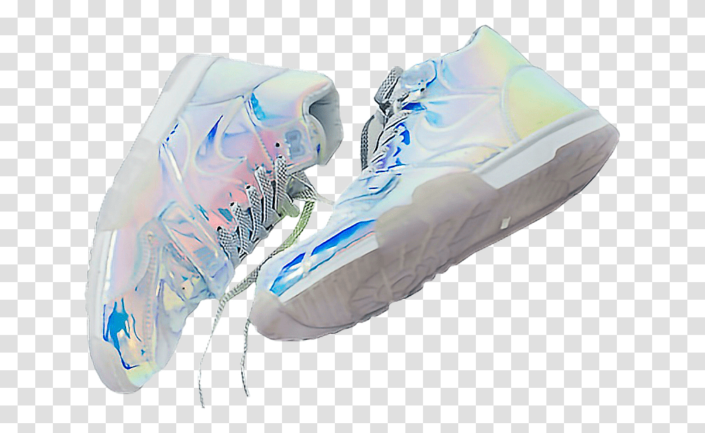 Nike Holographic Nikeshoes Tumblr Cool Aesthetic Aesthetic Shoes, Apparel, Footwear, Diaper Transparent Png