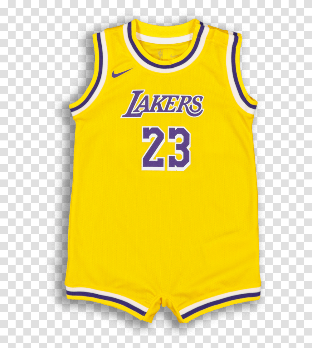 Nike Infant Los Angeles Lakers Lebron James 23 Replica Onesie Nba Jersey Yellow Lakers, Clothing, Apparel, Shirt Transparent Png