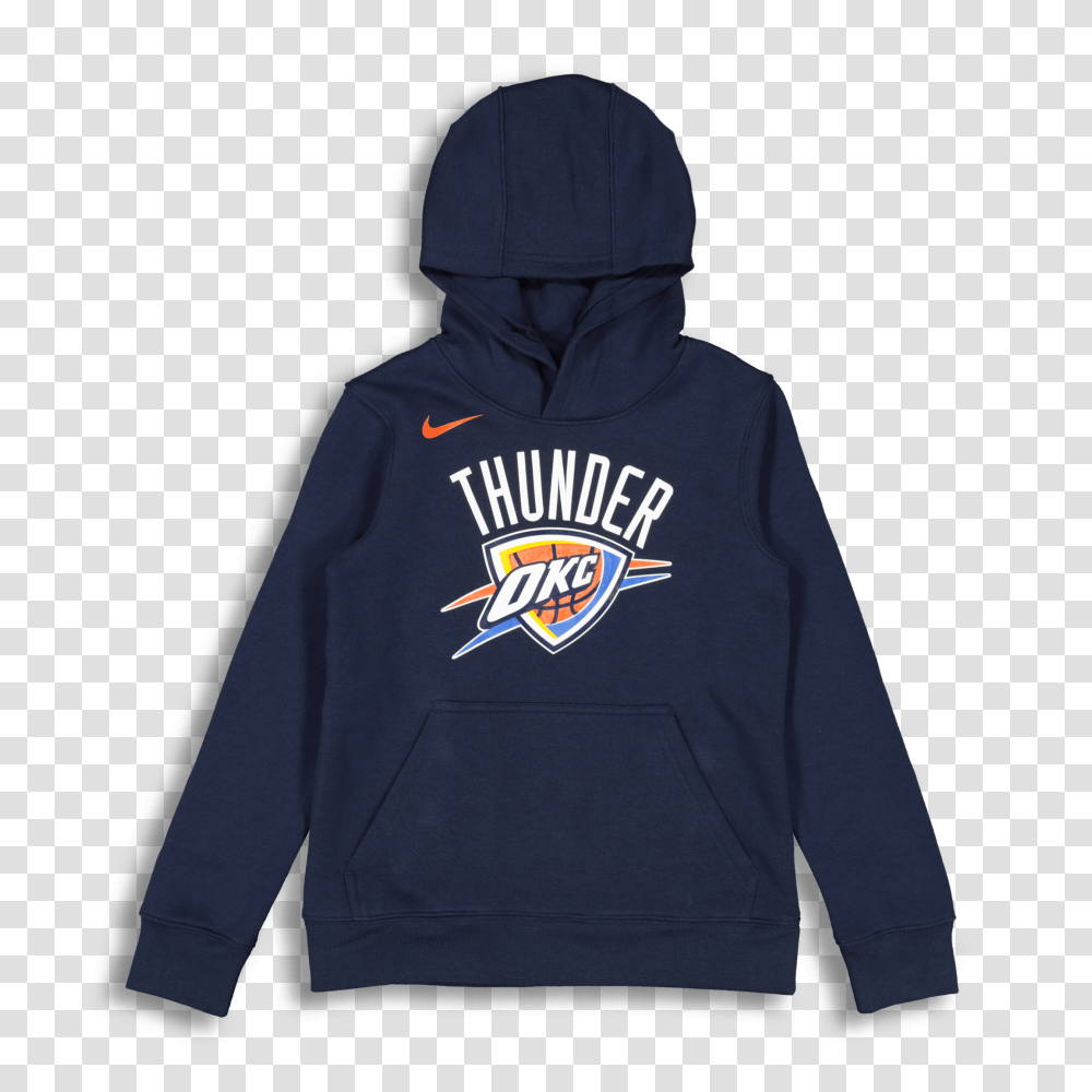 Nike Kids Oklahoma City Thunder Logo Essential Pull Over Hood Navy Hoodie, Clothing, Apparel, Sweatshirt, Sweater Transparent Png