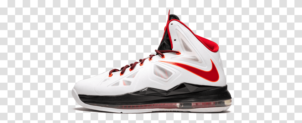 Nike Lebron 10 Heat Home Lebron, Shoe, Footwear, Apparel Transparent Png