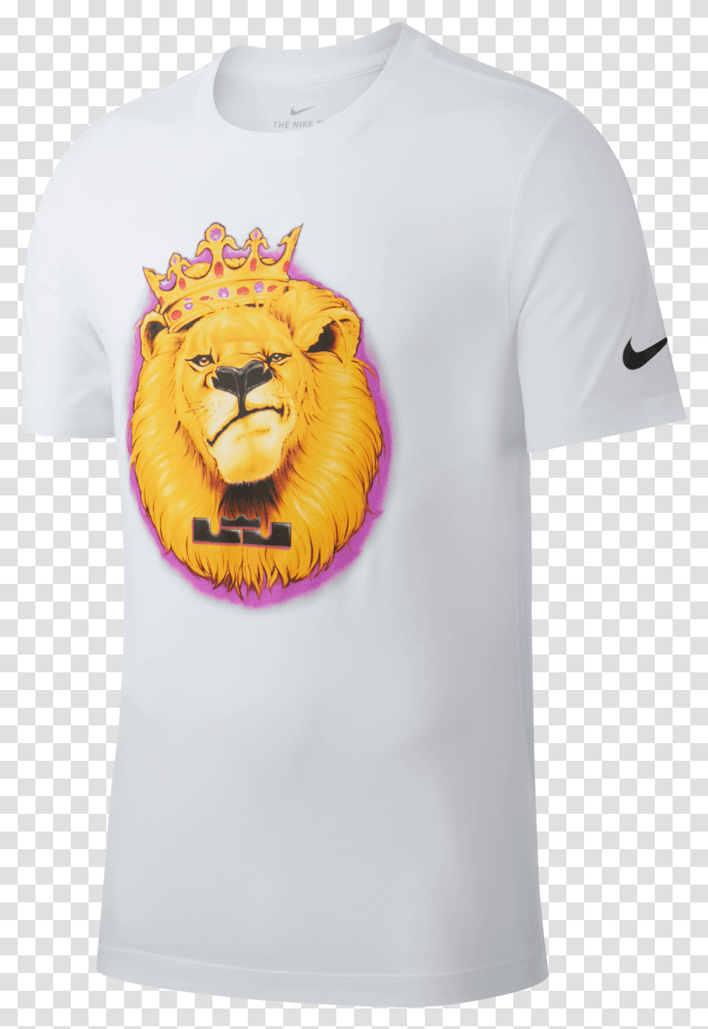 Nike Lebron James Airbrush Dry Tee Lebron James T Shirt Nike 2019, Apparel, T-Shirt, Lion Transparent Png