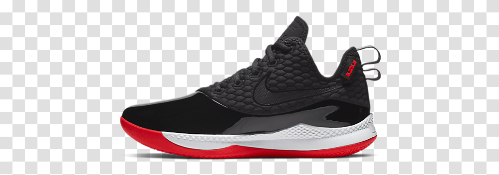 Nike Lebron James Witness Iii 3 Black Red White Bred Bq9819 001 Basketball Low Bq9819 001, Shoe, Footwear, Clothing, Apparel Transparent Png