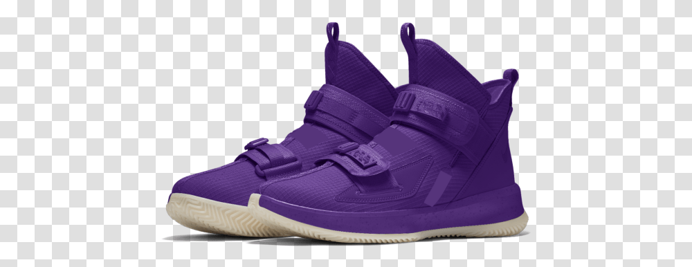 Nike Lebron Soldier 13 Xiii Id Purple Glow Sole Custom Lebron Soldier Xiii Sfg, Shoe, Footwear, Apparel Transparent Png