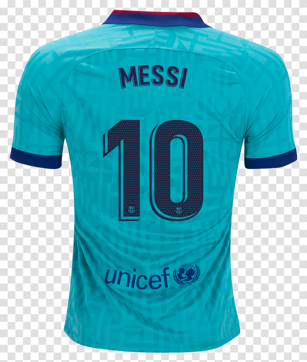 Nike Lionel Messi Barcelona Third Unicef, Clothing, Apparel, Shirt, Jersey Transparent Png