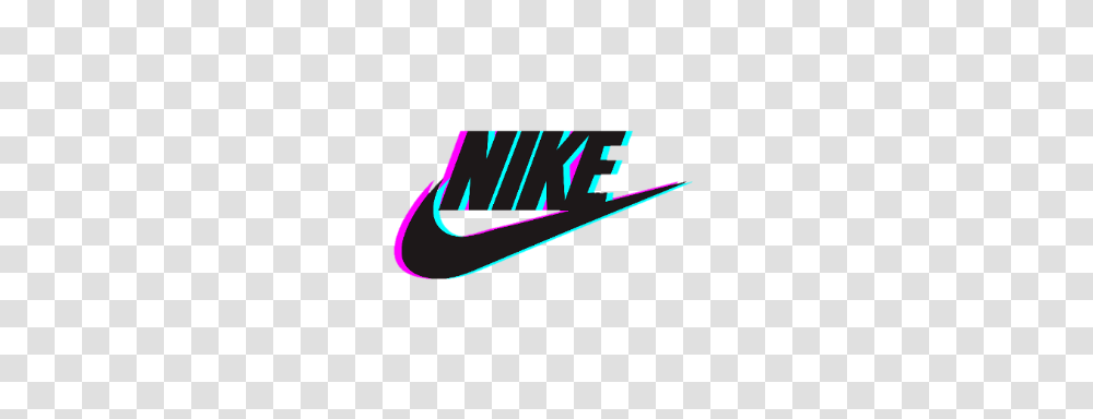 Nike Logo Glitch Tumblr Photography, Light, Neon Transparent Png