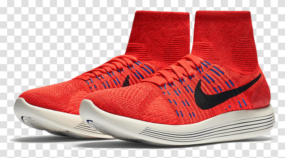 Nike Lunarlon Flyknit High, Shoe, Footwear, Apparel Transparent Png