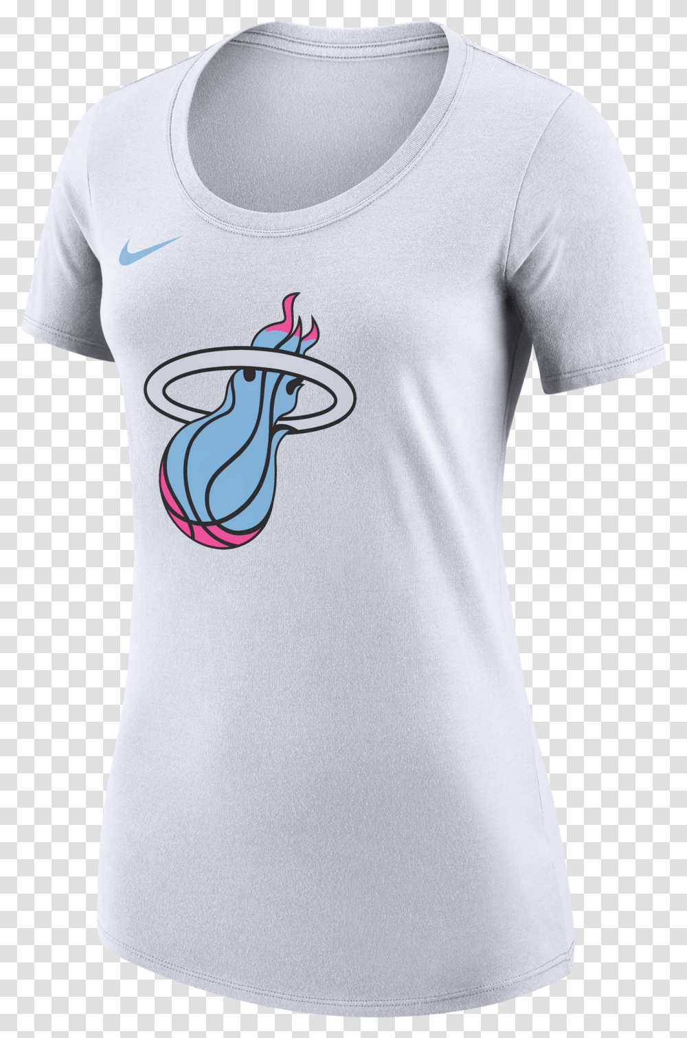 Nike Miami Heat Vice Uniform City Edition Ladies Logo Miami Heat, Apparel, T-Shirt, Person Transparent Png