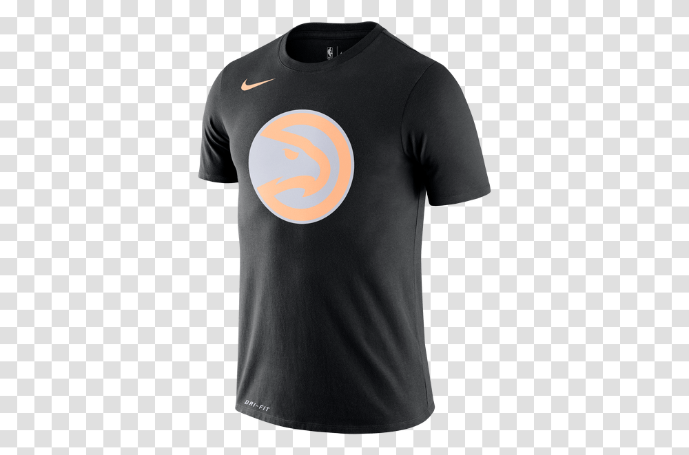 Nike Nba Atlanta Hawks Logo Dry Tee Chicago Bulls T Shirt, Apparel, T-Shirt, Person Transparent Png